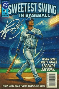 Ken Griffey Jr. Custom Comic Poster Image 12X8IN Metal Sign Mariners Vintage A - Picture 1 of 6