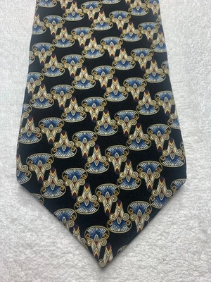 MUSEO METROPOLITANO DE ARTE CORBATA PARA HOMBRE NEGRA CON ORO AZUL BORGOÑA 4 X 58 Foto 1 de 4