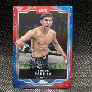 2025 Topps Chrome UFC FERNANDO PADILLA #47 Red & Blue Stars Refractor - Picture 1 of 2