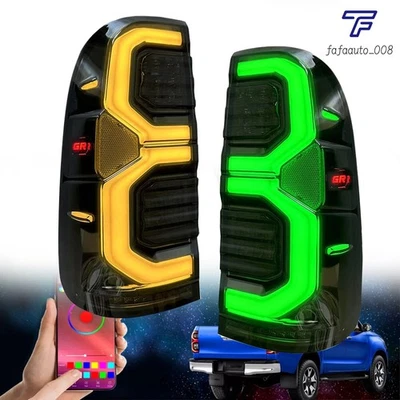 Tail Light Lamps Assembly LED Smoke RGB For Toyota Hilux Vigo Pickup 2005-2014 Foto 1 de 4