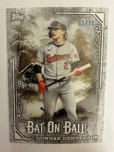 2025 Topps X Bob Ross Joy of Baseball GUNNAR HENDERSON Bat On Ball TITANIUM /35 - Picture 1 of 24
