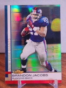 2009 Topps Finest - Brandon Jacobs Blue Refractor /429 Giants - Picture 1 of 2