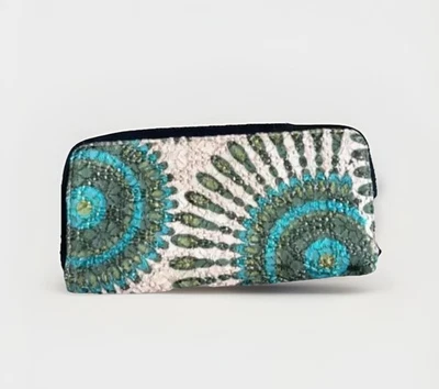 Carteira Feminina Mandala Flor Tribal Zíper Dobrável Colorida Boho Hippie Estampada - Imagem 1 de 4