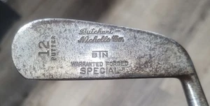 Antique Vintage BTN Butchart Nicholls Hickory Bamboo Wood Shaft Golf Club Putter - Picture 1 of 9