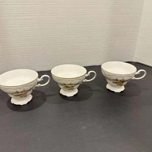 Set of 3 Johann Haviland Germany Sepia Rose Tea Cups (No Saucers) - Picture 1 of 12
