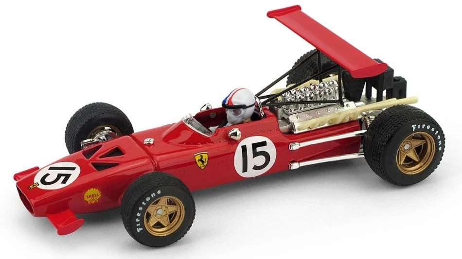 Ferrari Chris Amon 1969 #15 Spain Gp W/pilote 1:43 Model R301CH BRUMM - Immagine 1 di 1