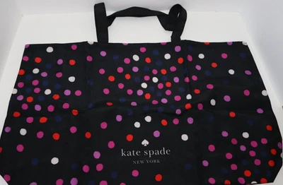 Bolso de Compras KATE SPADE New York Lunares Azul Marino Reutilizable Bolso Plegable NUEVO Foto 1 de 4