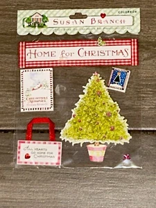 New Susan Branch Christmas Holiday Colorbok Dimensional Paper Craft Stickers - Picture 1 of 8