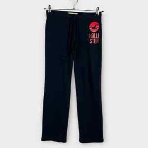 Hollister SMALL Navy Blue Pink Embroidered Logo Low Rise Lounge Sweatpants Pants