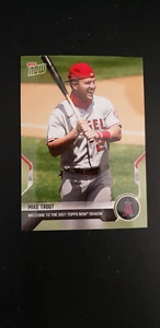2021 TOPPS NOW WELCOME TO THE 2021 TOPPS NOW SEASON MIKE TROUT - Picture 1 of 2