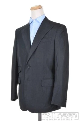 Blazer Abrigo Deportivo Chaqueta BOGLIOLI Gris Lana Algodón Pico Solapa - EU 52 / US 42 L Foto 1 de 4