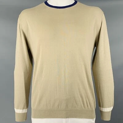 Pullover ETRO Talla XXL Caqui Tejido Algodón Cachemira Cuello Redondo Foto 1 de 4