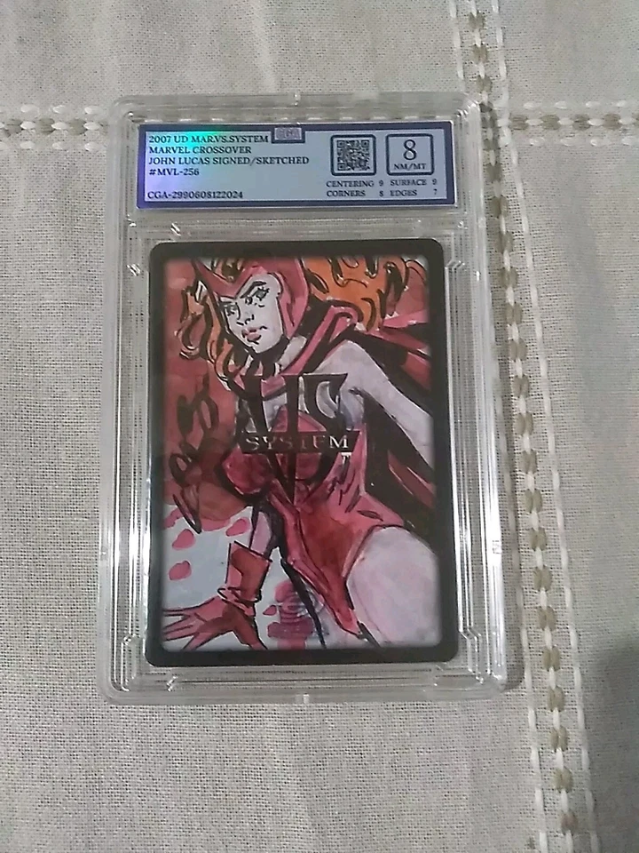 2007 Marvel Vs System John Lucas Signed Sketched Card Graded - Image 1 of 2