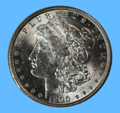 1900-O Morgan Silver Dollar Brilliant Luster Cover
