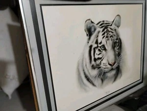 "White TIiger" Art Framed And Signed by Charles Frace - Picture 1 of 1
