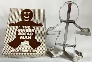 Tagliabiscotti The Gingerbread Man in Box Vintage Venduto a Cracker Barrel 8” NOS - Foto 1 di 4