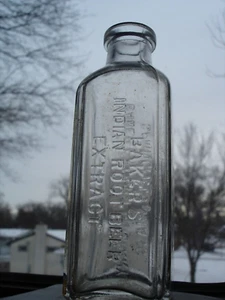 Antique Bakers Indian Root Beer Extract Bottle Springfield Mass. Exel Cond 4 1/2 - Picture 1 of 9