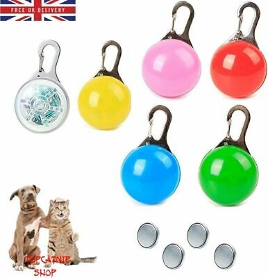 Waterproof Pet Dog Cat Collar LED Night Safety Clip Tag Flashing Luminous Light • 2.99£
