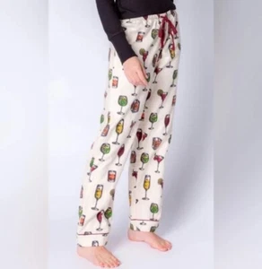 PJ Salvage Damen Gr. M Loungewear Flanell Hose Pyjama Cocktail Print Stone #D31 - Bild 1 von 2