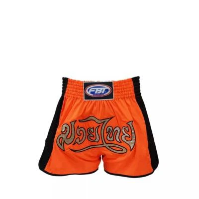Pantalones Cortos FBT Muay Thai Lucha Boxeo MMA UFC Equipo Artes Marciales Dorado Brillo Logo Foto 1 de 4