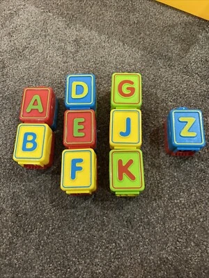 Vtech Sit To Stand Alphabet Train Replacement Letter Blocks 9 Blocks 18 Letters - Image 1 of 2