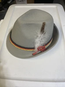 Unisex Gray Grey Bavarian German Oktoberfest Halloween Cosplay Costume Hat - Picture 1 of 4