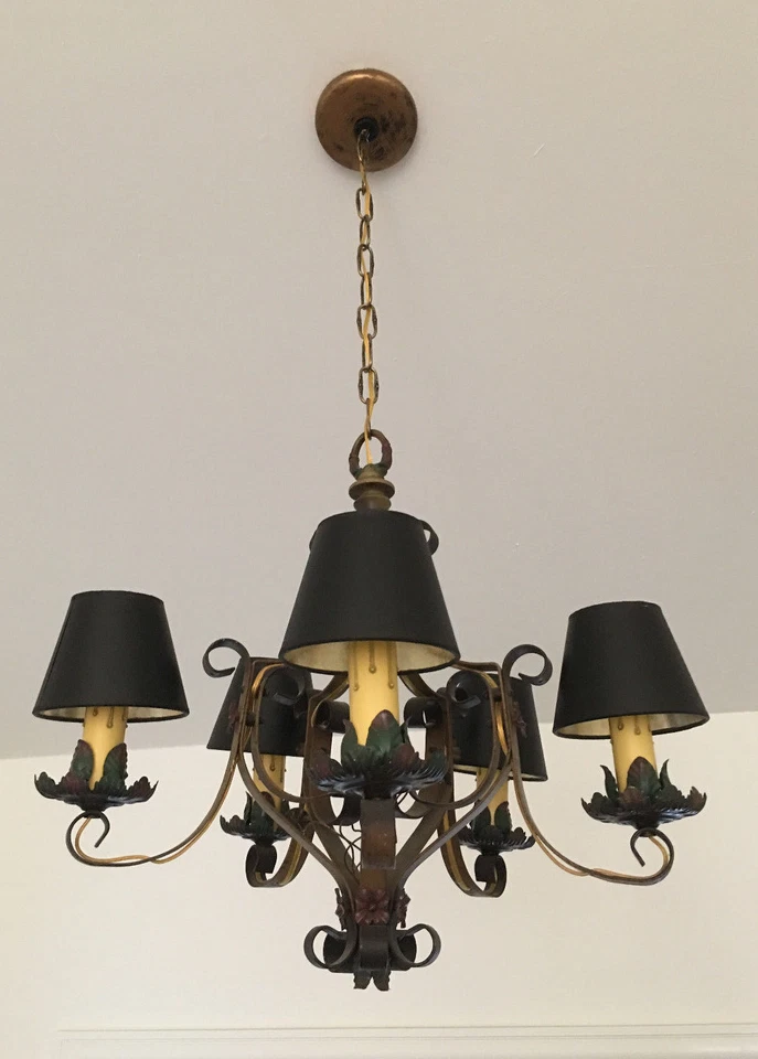 Lámpara de araña años 20 renacimiento español mediterráneo Foto 1 de 1