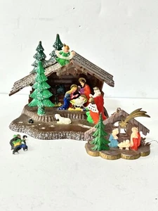 Belenes de Navidad Brite Alemania Brillantes Vintage Conjunto de 2 Grandes y Pequeños - Imagen 1 de 18