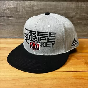Ottawa Senators Hat Snapback Mens One Size Gray Adidas Hockey NHL Three Stripe - Picture 1 of 12