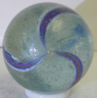 #17217m Large 1.16 Inches Vintage German Handmade Latticino Swirl Marble NM