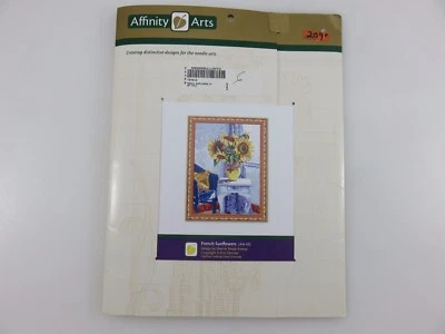 Affinity Arts FRENCH SUNFLOWERS Cross Stitch Pattern w/Fabric NEW - Image 1 of 4