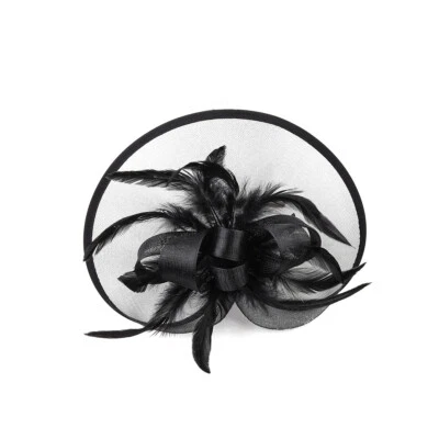 Elegante Sombrero Fascinadores Mujeres Diadema Cóctel Té Fiesta Sombrero Boda Clip para el Pelo Foto 1 de 4