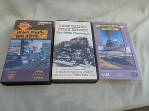 3 VHSs of steam locomotives on the Union Pacific: Big Boys, 3985, Steam Giants - Picture 1 of 13
