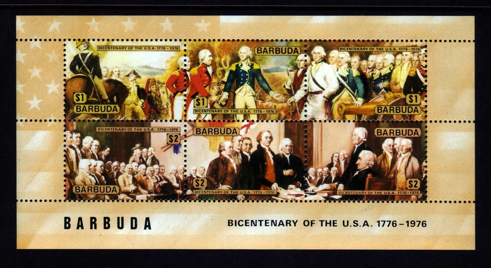 UNUSED: BARBUDA #237d SOUVENIR SHEET. FINE-VERY FINE NH OG. SCV $3 - Image 1 of 1