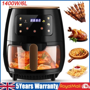 LCD Digital Air Fryer Cooker Ovens Low Fat Healthy Oil free Frying Kitchen 6L Sj - Picture 1 of 14