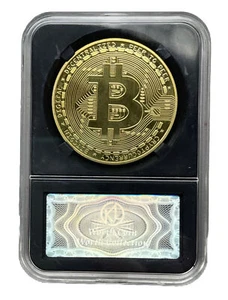 Bitcoin Commemorative Round Collectors Coin Bit Coin in Case - Bild 1 von 2