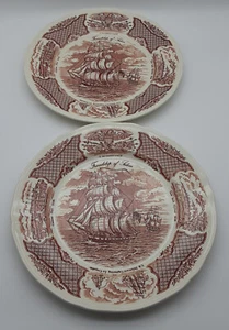 SET OF 2 FAIR WINDS 10-3/4" DINNER PLATES by ALFRED MEAKIN - Picture 1 of 3