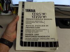 Yamaha Factory Owner's Service Manual 1989 YZ125 YZ250 3JD-28199-89 3 Languages