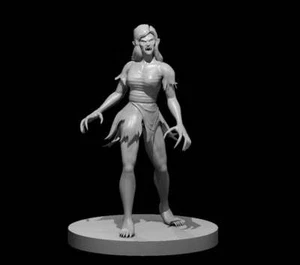 Vampire Spawn Female Mini - DND - Pathfinder - Dungeons & Dragons - RPG - Tablet - Picture 1 of 1
