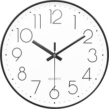 Wall Clock 12 Inch Silent Non-Ticking Modern Wall Clocks Battery Operated for Li