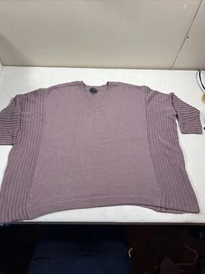 Suéter de gran tamaño The Limited manga 3/4 púrpura talla mediana Foto 1 de 4