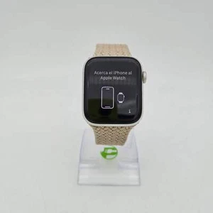 GPS Only Apple Watch SE 2nd Gen 44MM SILVER Aluminum Braided Solo Loop A2723 - Zdjęcie 1 z 13