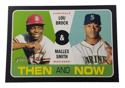2020 Topps Heritage Baseball  Then & Now Lou Brock /  Mallex Smith #TN-11 - Image 1 of 3