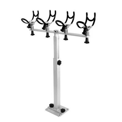 Aluminum PVC Coated Fishing Rod Holder Boat Marine Fishing Rotation Pole Rack - Image 1 of 4