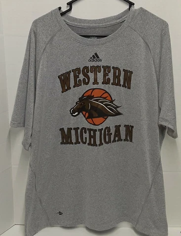 Adidas Western Michigan Broncos NCAA Climalite TShirt - Men's XL **EUC** Cover