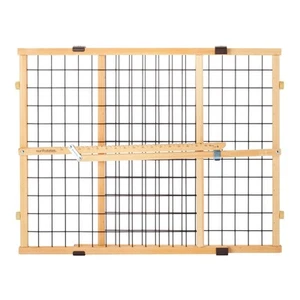 Wire Mesh Dog Gate: 26.5-42 Wide Pressure Mount No Tools Needed Dog Gate 23 T - Picture 1 of 4