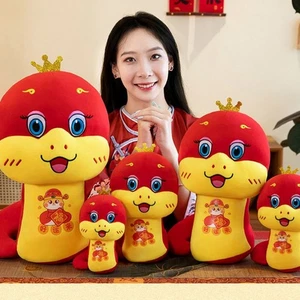 Big Eyes Wealth Snake Year Mascot Toy Lucky Snake Doll Plushies Girls - Picture 1 of 12