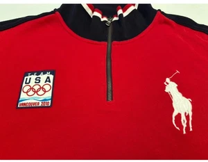Ralph Lauren Sweater 1/4 Zip 3XLT  USA Team Olympic Games 2010 Vancouver Canada - Picture 1 of 8