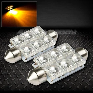 PAR 41MM ÁMBAR INTERIOR CÚPULA 12V BOMBILLA BOMBILLAS LÁMPARA con 6 X 5MM SUPER FLUX LED - Imagen 1 de 1