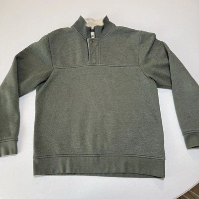 Sudadera Orvis Para Hombre Mediana Verde Cuarto Cremallera A Presión Cuello Simulado Polar Pullover Foto 1 de 4